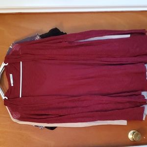 Maurices cardigan with pockets and hood size large